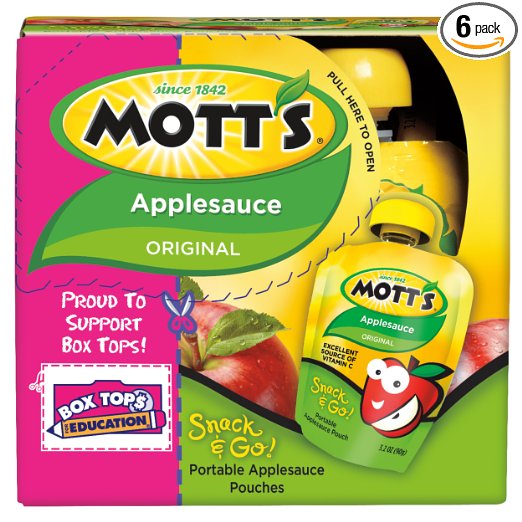 Mott's Snack & Go Original Applesauce, 3.2 oz pouches (Pack of 24)