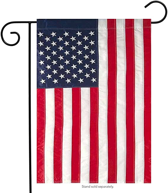 Briarwood Lane Embroidered American Flag Garden Flag Stars & Stripes USA 12.5" x 18"