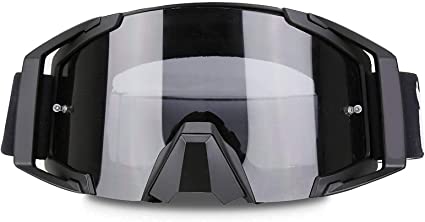 Motocross Goggles Dirtbike ATV Motorcycle Goggles UV400 Motorbike Ski Goggles Anti-Slip Strap Nose Cover Fit Glasses & Helmet