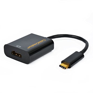 CableCreation Gold USB 3.1 Type C (USB-C) to HDMI Adapter (DP Alt Mode) for Apple The New Macbook/ Chromebook Pixel/Dell XPS 13/Yoga 900/Asus Zen AIO/Lumia 950/950XL,Black