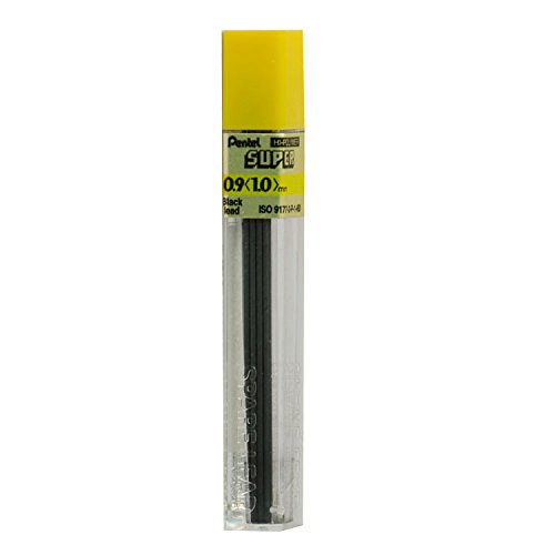 Pentel Super Hi-Polymer Lead Refill, 0.9mm Thick, B, 180 Pieces of Lead (50-9-B)