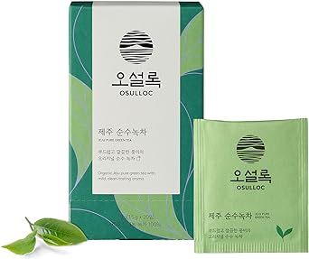 OSULLOC Pure Green Tea (Mild, Clean tasting Aroma), Premium Blended Tea from Jeju, 1.06 oz, 30g