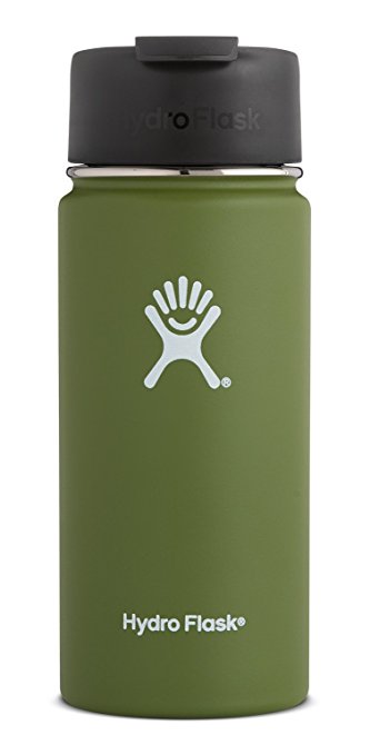 Hydro Flask Double Wall Vacuum Insulated Stainless Steel Water Bottle / Travel Coffee Mug, Wide Mouth with BPA Free Hydro Flip Cap