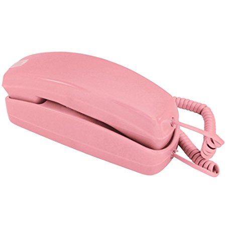 Golden Eagle Trimline Corded Telephone - Design From 60s With Modern Electronics -Pink