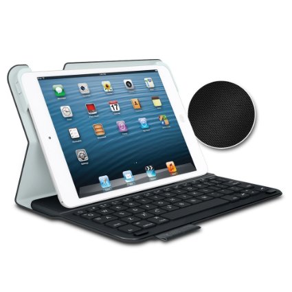 Logitech Ultrathin Keyboard Folio for iPad Mini 3 / Mini 2 / Mini Retina Display - Carbon Black (Textured) (Certified Refurbished)