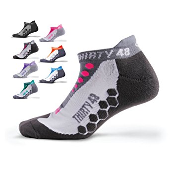 Running Socks for Men and Women by Thirty 48 - Features CoolMax Fabric That Keeps Feet Cool & Dry - 1 Pair, 3 Pair, or 6 Pair