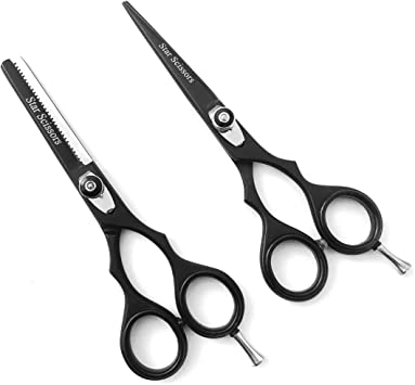 Professional Haircut Scissors Barber Hair Cutting Scissors Hair Thinning Scissors 5.5" Razor Edge Durable Japanese Stainless Steel Salon Hair Scissors For Professional and Home Haircut