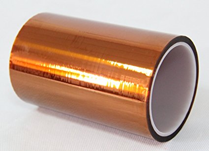 Nulink™ Kapton Polyimide Heat High Temperature Resistant Adhesive Gold Tape For Electric Task, 3D Printer Platform, BGA Heating, Soldering Task [Amber, Wide: 150mm, Length: 100ft, 1MIL]