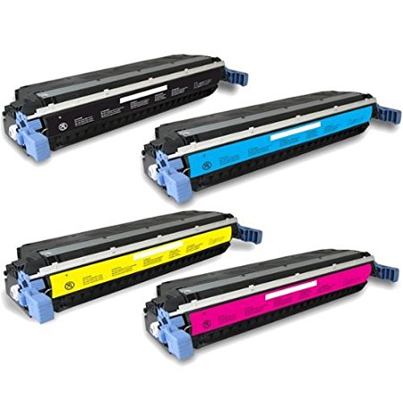 GLB Premium Quality Remanufactured Replacement for HP 645A / HP 5500 Toner Cartridge Set C9730A C9731A C9732A C9733A (Black, Cyan, Yellow, Magenta)