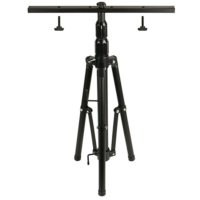 Toolsand LED Utility Lamp Worklight Floodlight Tripod Stand, Steel Telescoping (for auto, home, work, job, construction, camping, indoor and outdoor use)