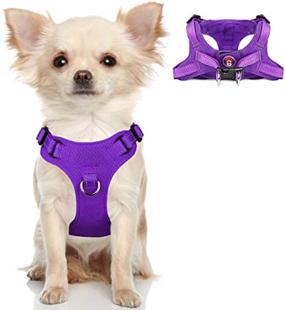 Dog Harness Step in Dog Vest Harness , Reflective Adjustable Puppy No Pull Harness Breathable Soft for Small and Medium Dogs,Cats