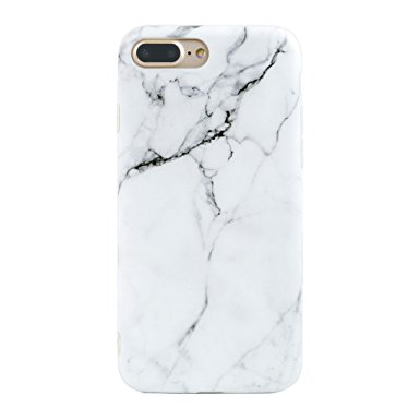 iPhone 7 Plus Case, Leminimo Premium White Marble Case With Exact Fit Shockproof Anti-Scratch Anti-Fingerprint / No Bulkiness Soft Case for iPhone 7 Plus (2016)