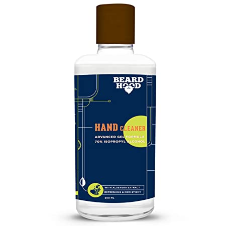 Beardhood Hand Cleaner Sanitizer with 70% Isopropyl Alcohol, 500ml
