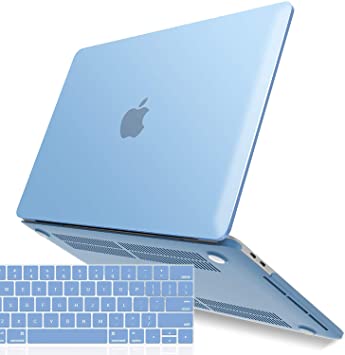 IBENZER MacBook Pro 13 Inch Case 2019 2018 2017 2016 A2159 A1989 A1706 A1708, Hard Shell Case with Keyboard Cover for Apple Mac Pro 13 Touch Bar, Airy Blue, T13ARBL 1B