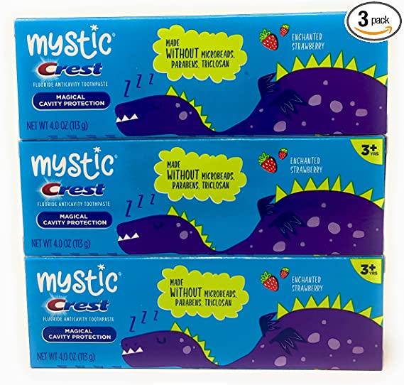 Crest Mystic Kid's Toothpaste, Enchanted Strawberry, 4 oz (Pack of 3)
