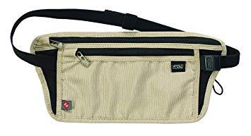 Lewis N. Clark RFID Luxe Waist Stash, Tan, One Size