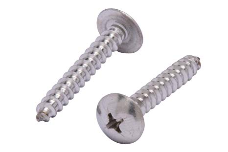 #10 X 1-1/4" Stainless Truss Head Phillips Wood Screw, (50pc), 18-8 (304) Stainless Steel Screws by Bolt Dropper