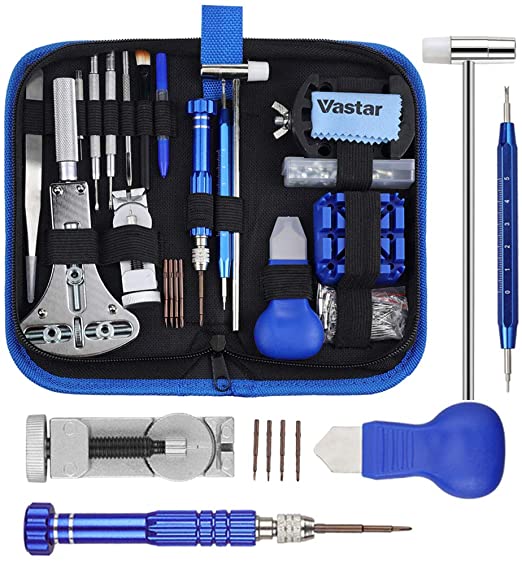 Vastar 177pcs Watch Repair Kit,Professional Spring Bar Tool Set,Strap Link Removal Adjustment Kit,Watch Band Link Pin Tool Set with Carrying Case