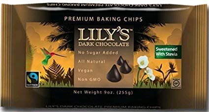 Lily's Chocolate - All Natural Dark Chocolate Premium Baking Chips - 9 Oz (Pack of 3)