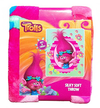 DreamWorks Trolls Flower Power 40" x 50" Silk Touch Throw