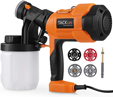 High Power Paint Sprayer, Electric Paint Gun, Power Paint & HVLP Sprayers, 3 Spraying Patts, 4 Nozzles for DIY Painting | TACKLIFE SGP15AC