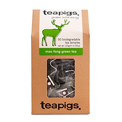 teapigs Mao Feng Green Tea 125 g (Pack of 1, Total 50 Tea Bags)