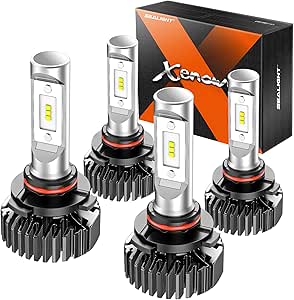 SEALIGHT Bulbs Combo,Fog Light with Turbo Fan,5 Mins Quick Installation, IP67 Waterproof Bulbs, 9006/HB3 Pack of 4