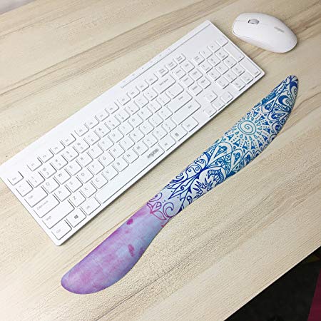 Ergonomic Mousepad with Wrist Support - Protect Your Wrists and De-Clutter Your Desk - Premium Mouse Pad with Wrist Rest - Latest Custom Non-Slip Design (Keyboard Pad-Datura)