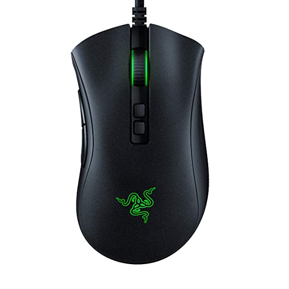 Razer DeathAdder v2 Gaming Mouse: 20K DPI Optical Sensor - Fastest Gaming Mouse Switch - Chroma RGB Lighting - 8 Programmable Buttons - Rubberized Side Grips - Classic Black