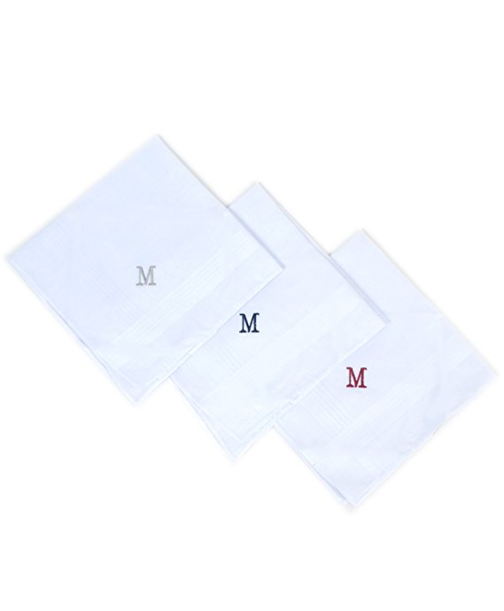 Boxed 3 pc. Initial Cotton Handkerchiefs