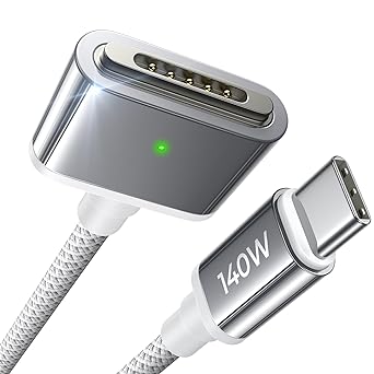 LISEN 140W Magsafe 3 Cable, USB C to Magsafe 3 Cable Durable Nylon 6.6FT Fit for MacBook Pro 2021 M1 Pro & Max Chip 14" 16", MacBook Air 2022 M2, MacBook Pro 2023 M2 Pro & Max Chip 14" 16"