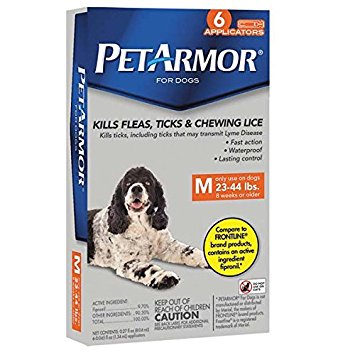PetArmor Squeeze on Dog Flea and Tick Repellent, 6 Month Pack for 23 to 44-Pound