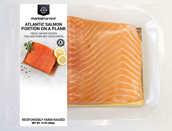 Marine Harvest Fresh Atlantic Salmon On Cedar Plank, 1 Lb