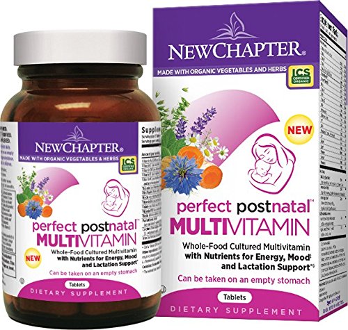 New Chapter Perfect Postnatal Vitamin, Lactation Supplement with Vitamin D3   B Vitamins   Organic Non-GMO Ingredients - 96 ct