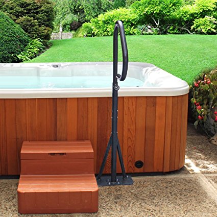 Hot Tub Handrail - Spa Side Safety Rail with Slide-under Mounting Base by Guardian