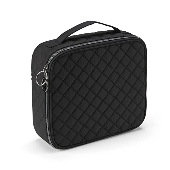 Scünci by Conair Makeup Beauty Case, Makeup Train Case, Makeup Bag, Travel Organizer for Women, Black