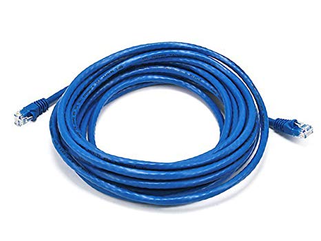 Monoprice 20FT 24AWG Cat6 550MHz UTP Ethernet Bare Copper Network Cable - Blue