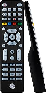 GE Backlit Universal Remote Control for Samsung, Vizio, LG, Sony, Sharp, Roku, Apple TV, RCA, Panasonic, Smart TV, Streaming Players, Blu-Ray, DVD, Simple Setup, 4-Device, Black, 48843 Brushed Black