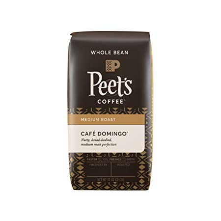 Peet's Coffee Café Domingo Medium Roast Whole Bean 12 Ounce bag