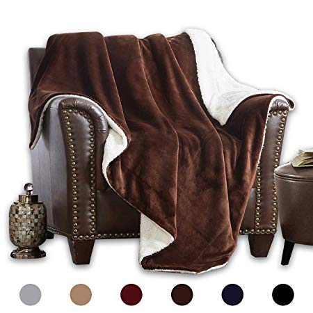 MERRYLIFE Decorative Throw Blanket Ultra-Plush Comfort | Soft, Colorful, Oversized | Home, Couch, Outdoor, Travel Use | (50" 60", Brown)
