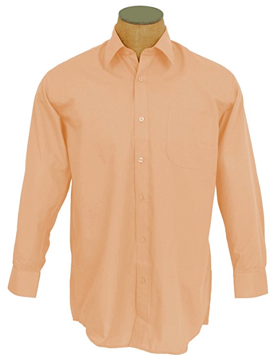 Men's Solid Color Cotton Blend Dress Shirt