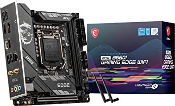 MSI MPG B560I Gaming Edge WiFi LGA 1200 Intel B560 SATA 6Gb/s Mini ITX Intel Motherboard