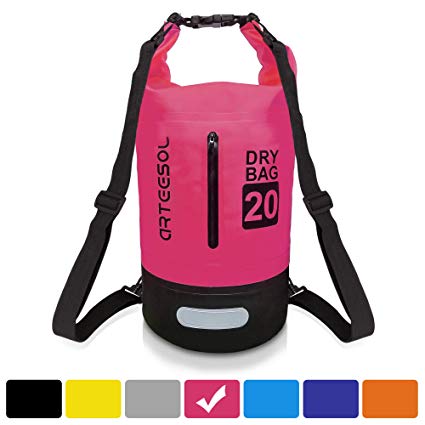 arteesol Waterproof Dry Bag, 5L/10L/20L/30L Dry Bags for Kayaking Swimming with Adjustable Shoulder Strap for Boating Camping Snorkeling Beach Hiking Water Sports