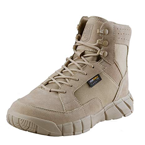 FREE SOLDIER Men's 6 inch Lightweight Boots Tactical Military Urban Desert Tan Boots for Hiking