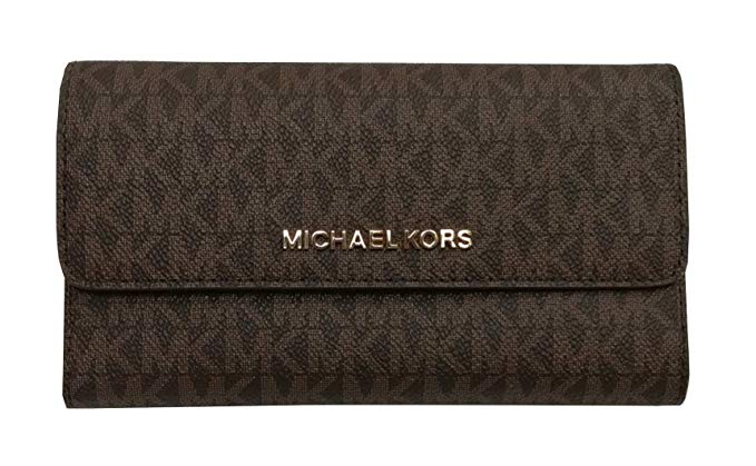 Michael Kors Jet Set Travel Large Trifold Leather Wallet