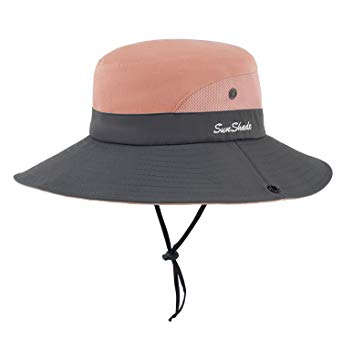 mysuntown Women's Sun Hat Summer UV Protection Hat Foldable Wide Brim Boonie Beach Fishing