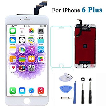 Replacement Touch screen full set for iPhone 6 PLUS(5.5 inch) With Tools (White)