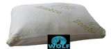 Bamboo Pillow-Wolf Home Goods Shredded Memory Foam Hotel Quality Pillow-Zipper Stay Cool Bamboo Cover-Queen Hypoallergenic Pillow Relieves Snoring Insomnia Asthma Neck Pain TMJ Migrains