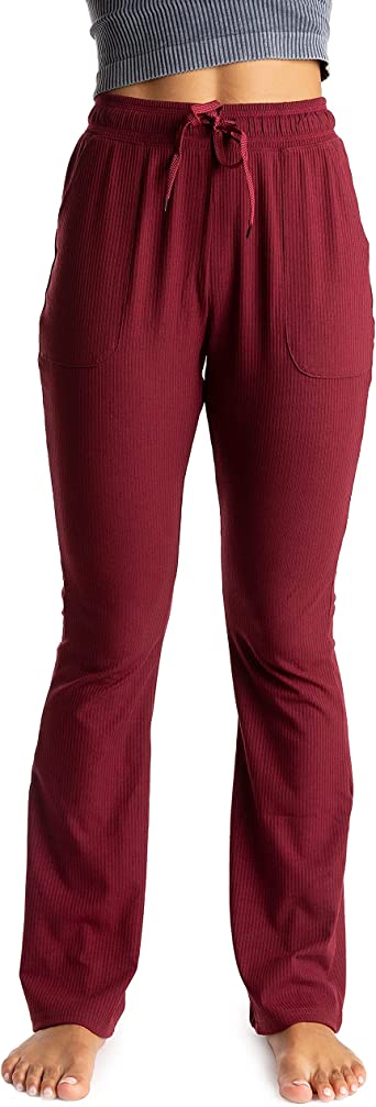 Homma Women’s Relaxed Fit Chill and Groove Yoga Flared Pants with Adjustable Drawstring Waist and Pockets