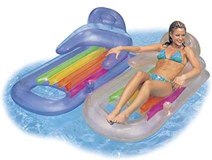 INTEX King Kool Lounge Swimming Pool Lounger with Headrest - Set of 2 (Pair) by Intex